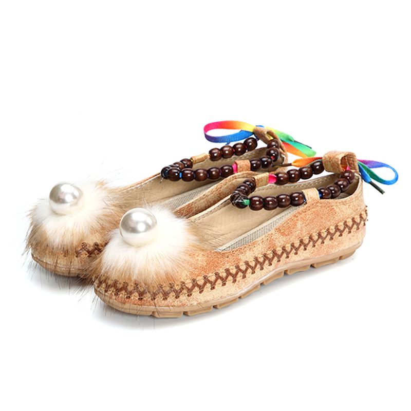 Kvinder Beading Farverige Flats Loafers