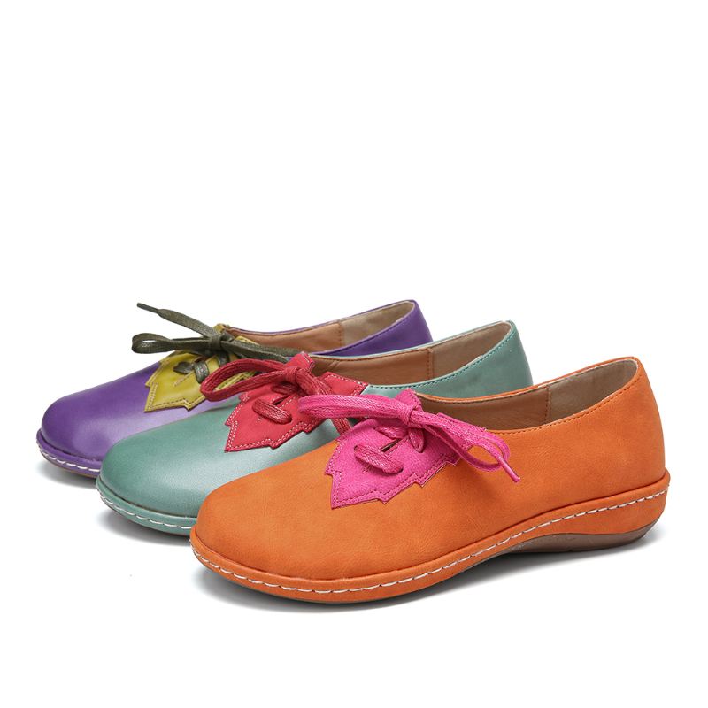 Kvinder Bladsplejsningsindretning Skridsikre Casual Flats