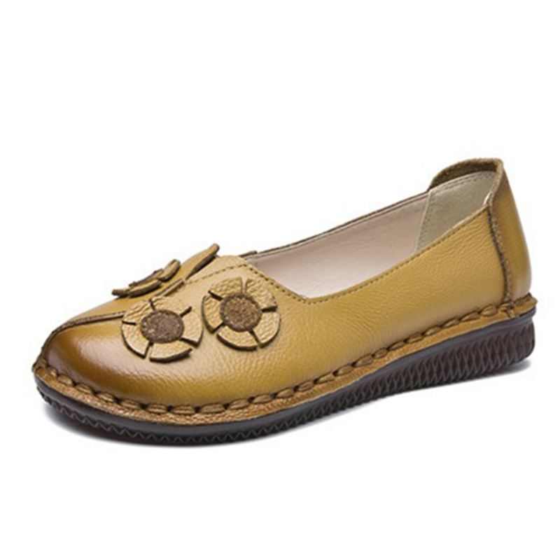 Kvinder Blomster Decor Casual Slip On Flat Loafers