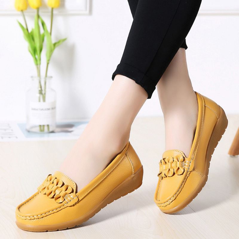 Kvinder Bowknot Stitching Decor Skridsikker Casual Loafers