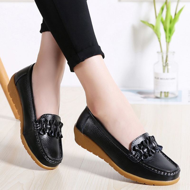 Kvinder Bowknot Stitching Decor Skridsikker Casual Loafers