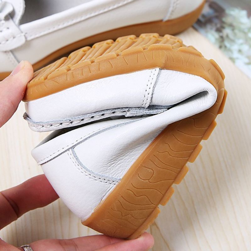 Kvinder Bowknot Stitching Decor Skridsikker Casual Loafers