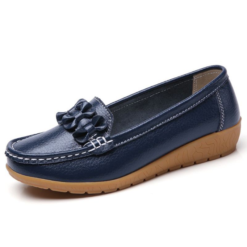 Kvinder Bowknot Stitching Decor Skridsikker Casual Loafers