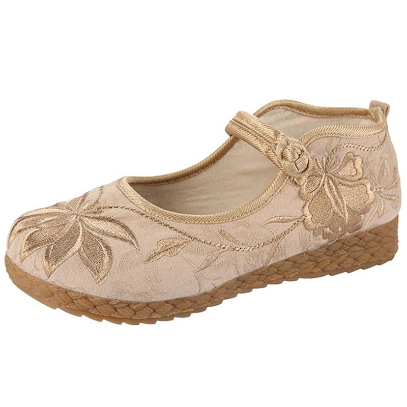 Kvinder Broderet Blomster Blød Sole Casual Flat Loafers