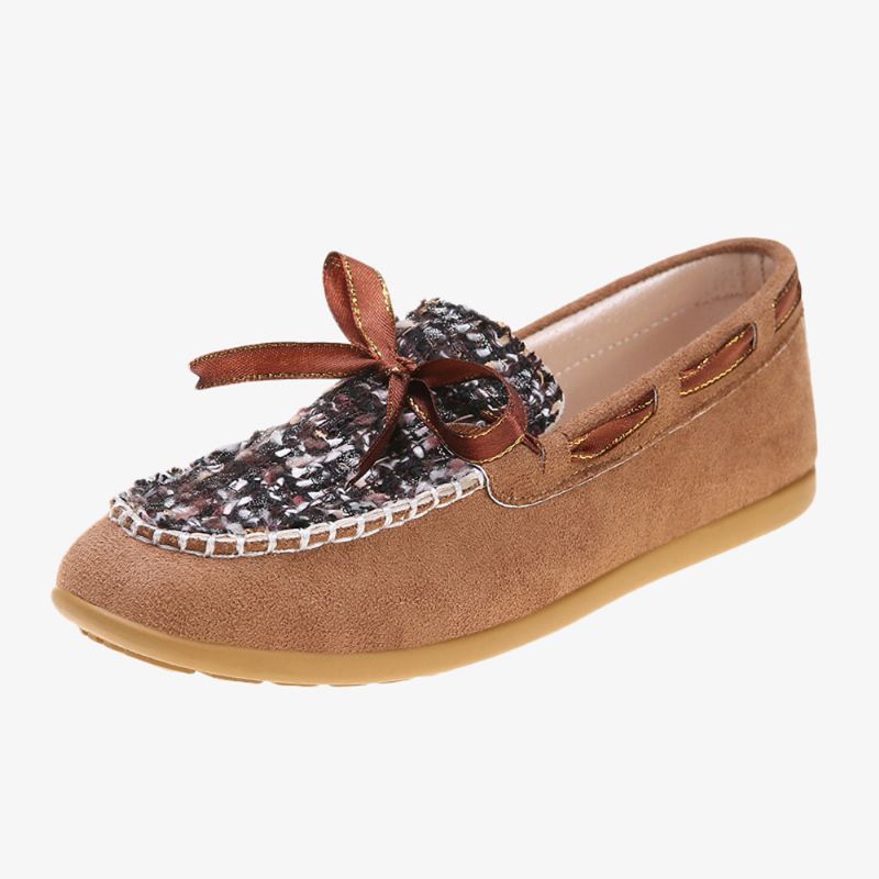 Kvinder Butterfly Knot Decor Small Duft Wind Åndbar Casual Slip On Loafers