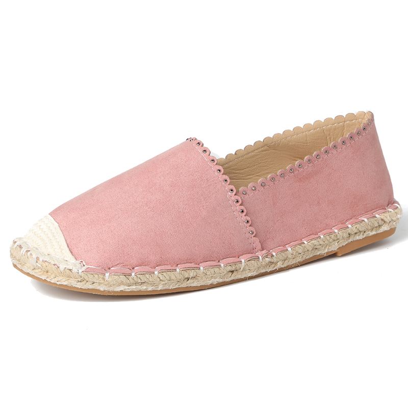 Kvinder Casual Åndbar Espadrille Flat Slip On Flats