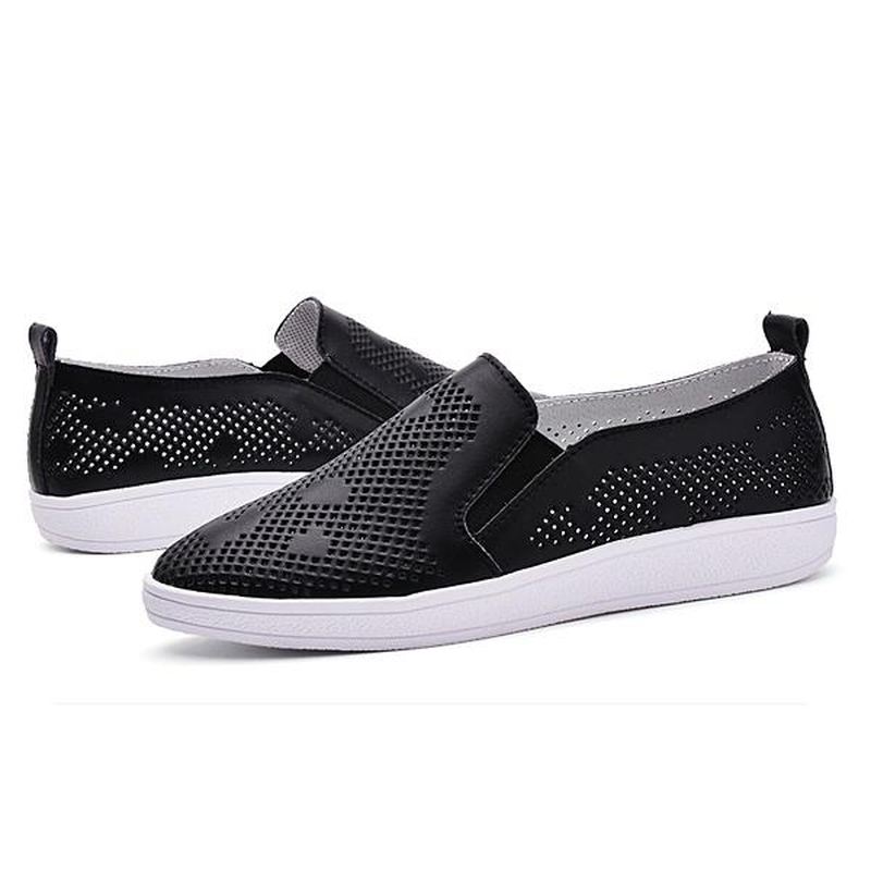 Kvinder Casual Åndbare Loafers Hule Slip-on Blød Sål Flade Sko