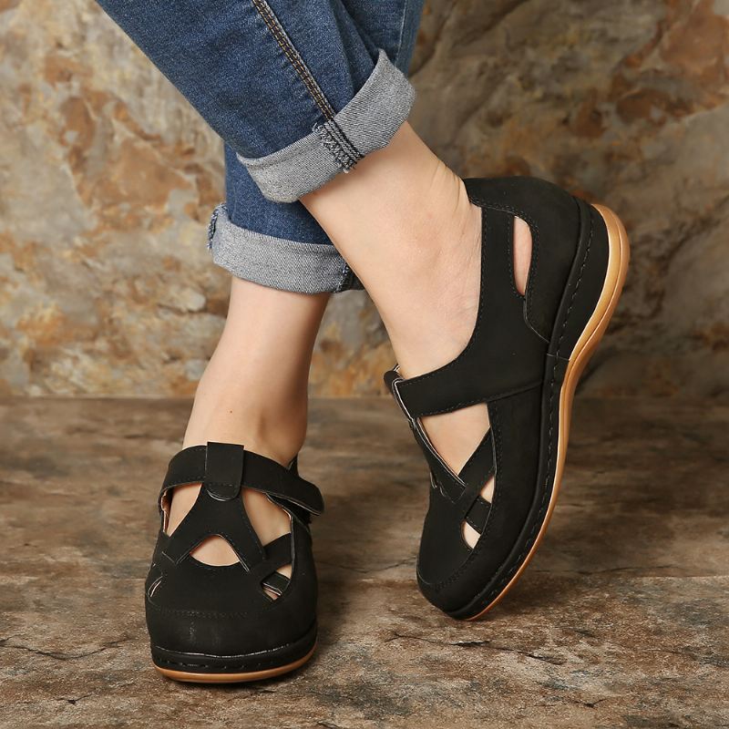 Kvinder Casual Cross Strap Hollow Out Komfortable Flats