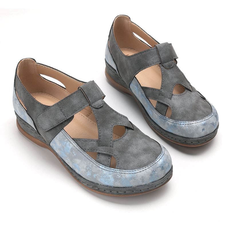 Kvinder Casual Cross Strap Hollow Out Komfortable Flats