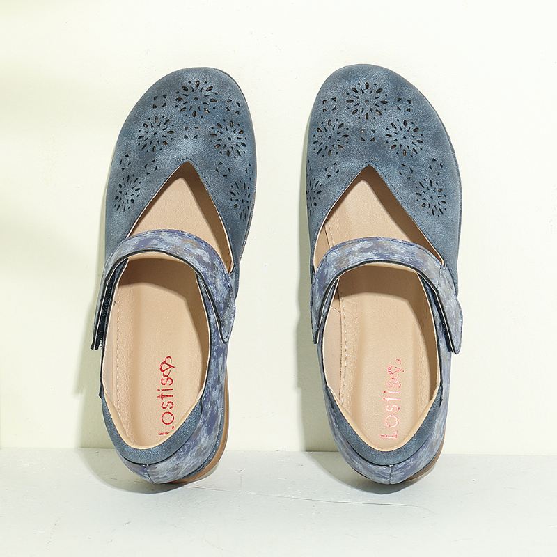 Kvinder Casual Farve Splejsning Hul Krogløkke Flats