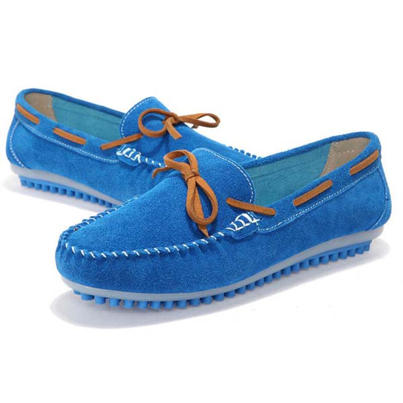 Kvinder Casual Flade Sko Snøre Op Runde Toe Flats Soft Sole Flat Loafers