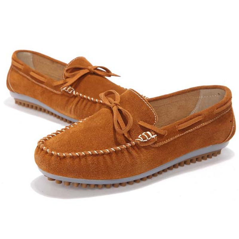 Kvinder Casual Flade Sko Snøre Op Runde Toe Flats Soft Sole Flat Loafers