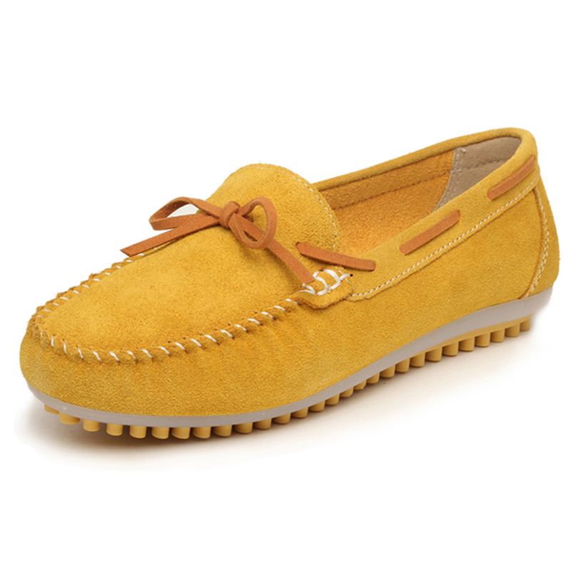 Kvinder Casual Flade Sko Snøre Op Runde Toe Flats Soft Sole Flat Loafers