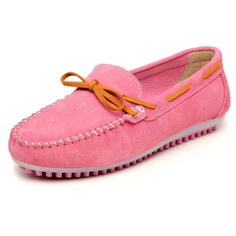 Kvinder Casual Flade Sko Snøre Op Runde Toe Flats Soft Sole Flat Loafers