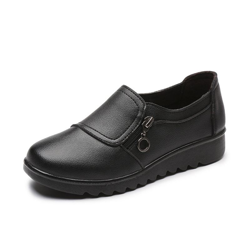 Kvinder Casual Læder Slip On Outdoor Flat Loafers