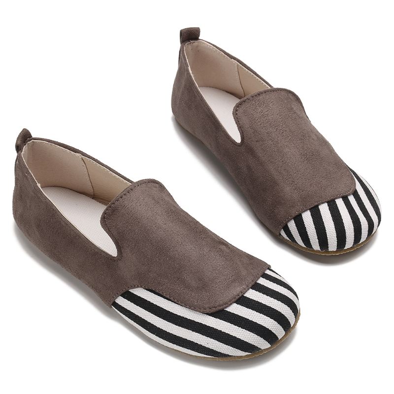 Kvinder Casual Ruskindssyning Slip On Flats