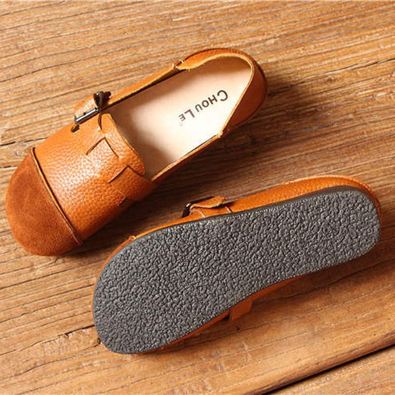 Kvinder Casual Slip-on Bløde Lædersko Udendørs Low Top Flat Loafers