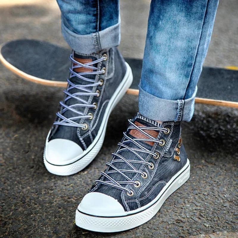 Kvinder Denim Bærbare Casual Sports High Top Flats