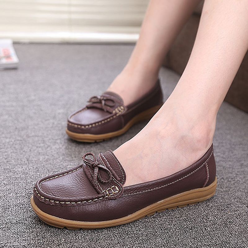 Kvinder Flat Slip On Casual Soft Outdoor Runde Toe Flat Loafers Sko