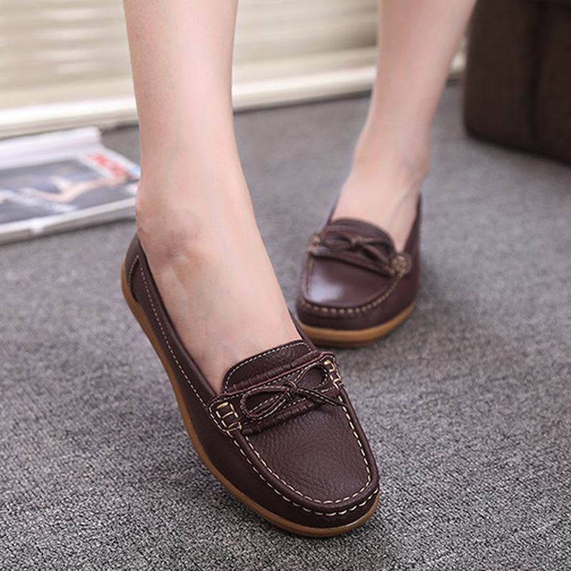 Kvinder Flat Slip On Casual Soft Outdoor Runde Toe Flat Loafers Sko