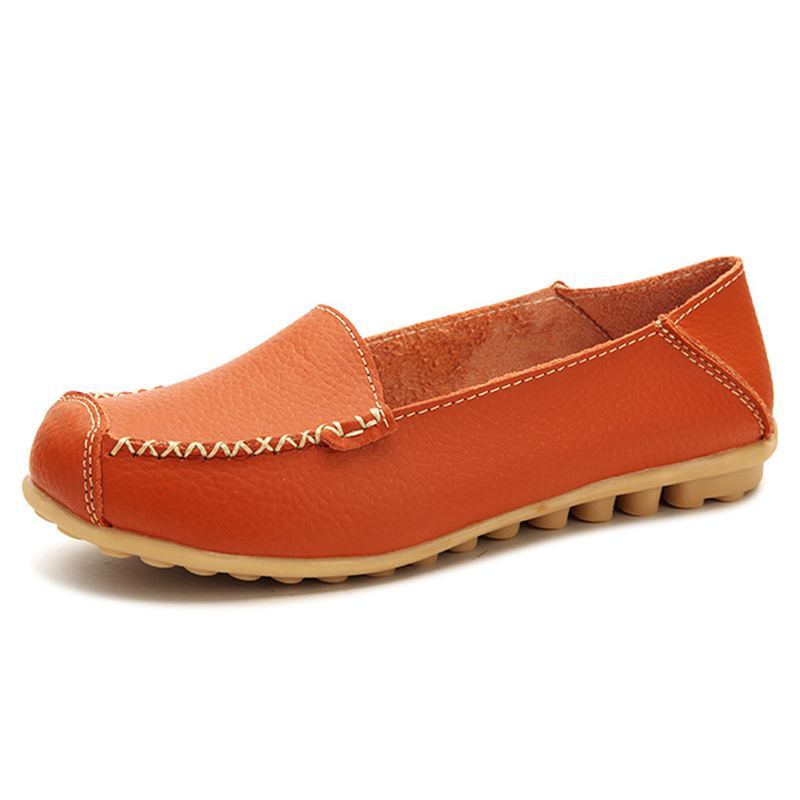 Kvinder Flats Sko Komfortable Casual Slip På Rund Tå Bløde Flat Loafers Sko