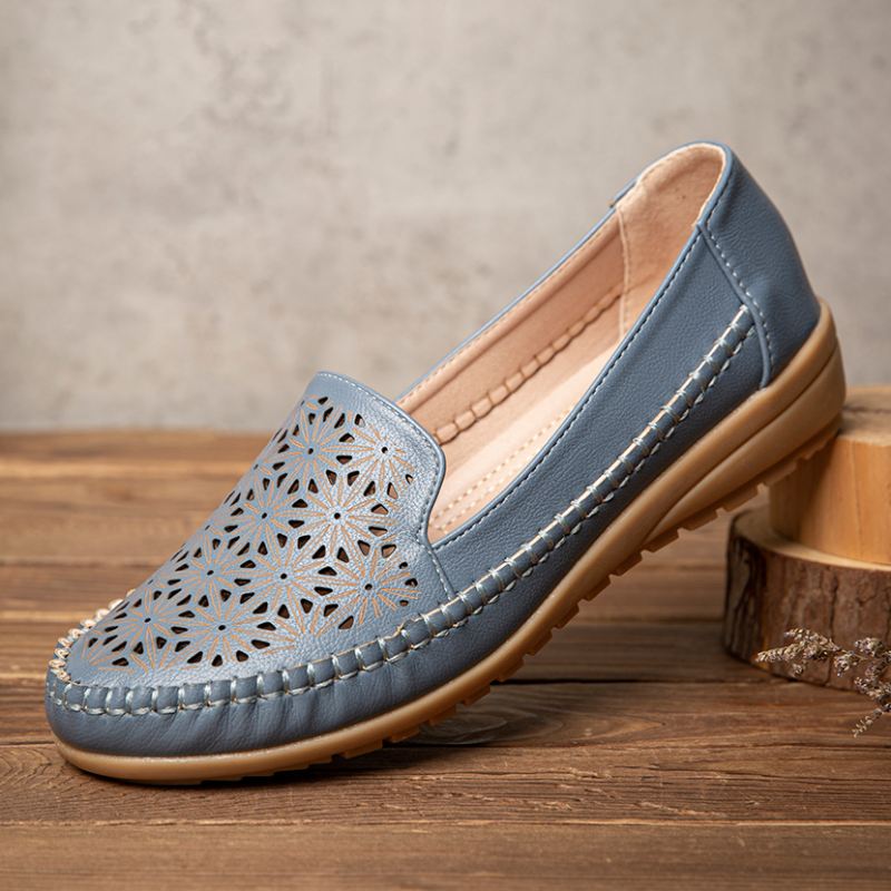 Kvinder Floewrs Hollow Non Slip Casual Flat Loafers