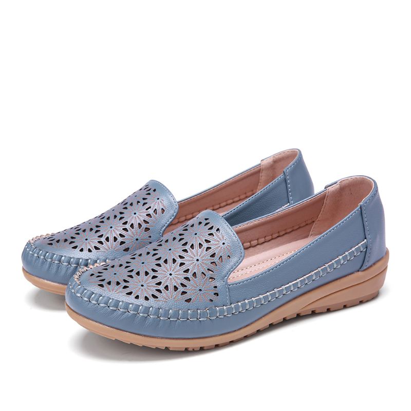 Kvinder Floewrs Hollow Non Slip Casual Flat Loafers