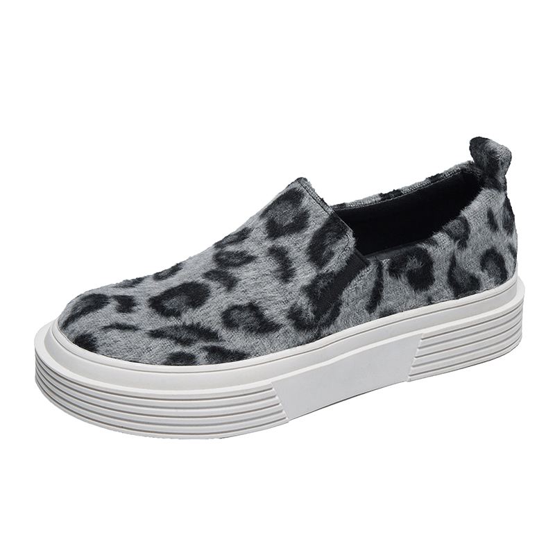 Kvinder Large Size Leopard Ruskind Skridsikre Casual Flats