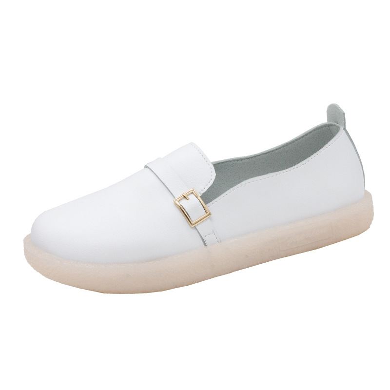 Kvinder Letvægtsspænde Ensfarvede Bløde Slip On Casual Flats