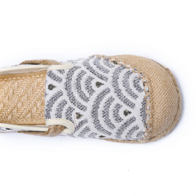 Kvinder Linned Bærbar Rund Tå Casual Espadrille Flat Loafers