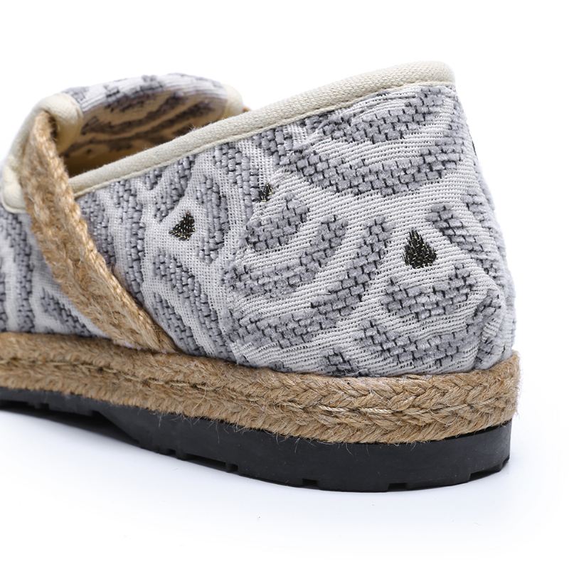 Kvinder Linned Bærbar Rund Tå Casual Espadrille Flat Loafers