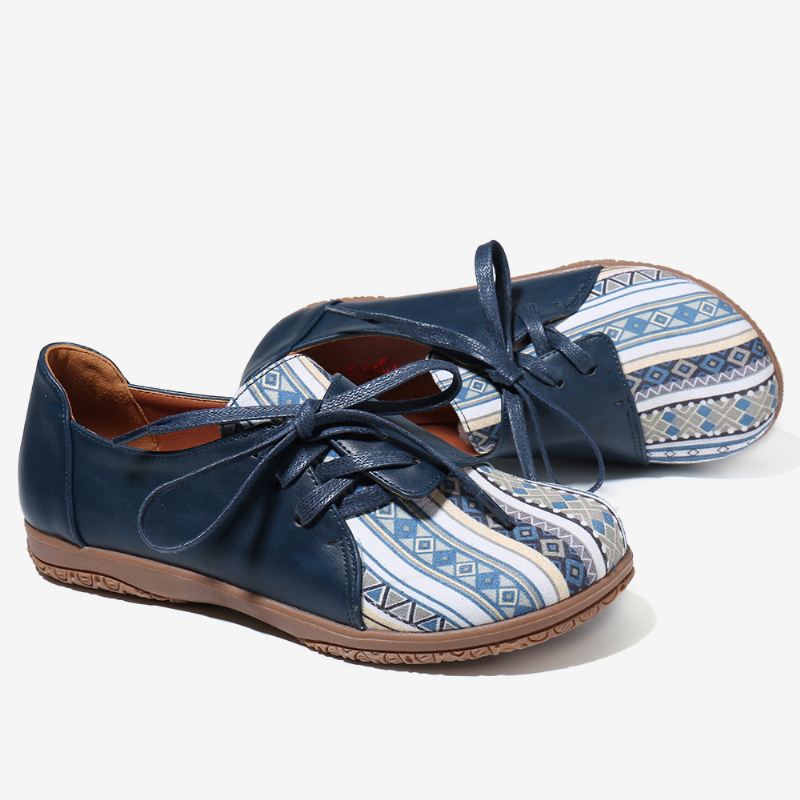 Kvinder Mønster Splejsning Decor Non Slip Flat Loafers