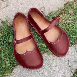 Kvinder Retro Large Størrelse Spænde Casual Spring Flats Loafers