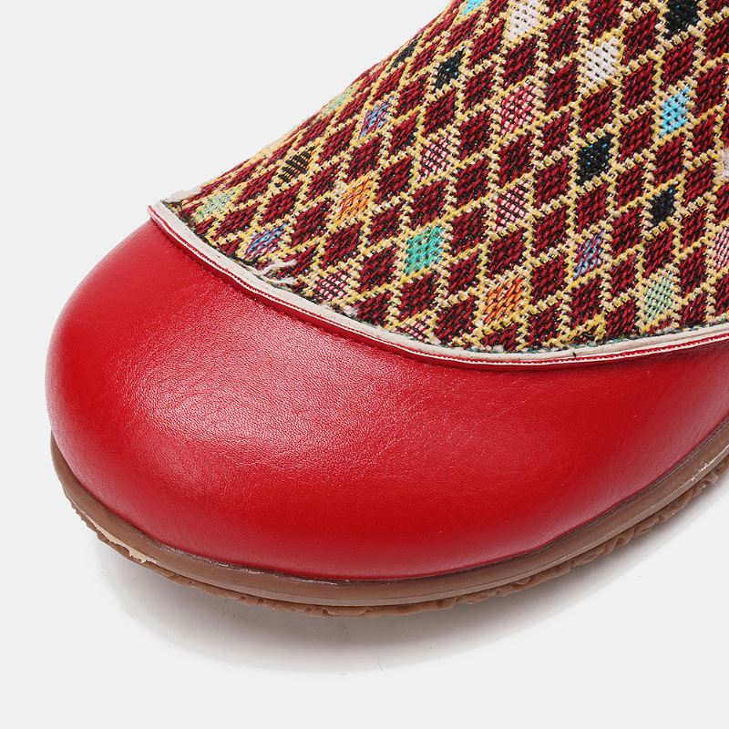 Kvinder Splejsningsmønster Lukkede Tå Loafers Slip On Casual Flats