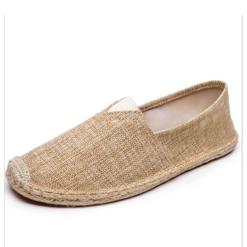 Kvinder Stor Størrelse Ensfarvet Slip-on Espadrilles Fisherman Flat Shoes