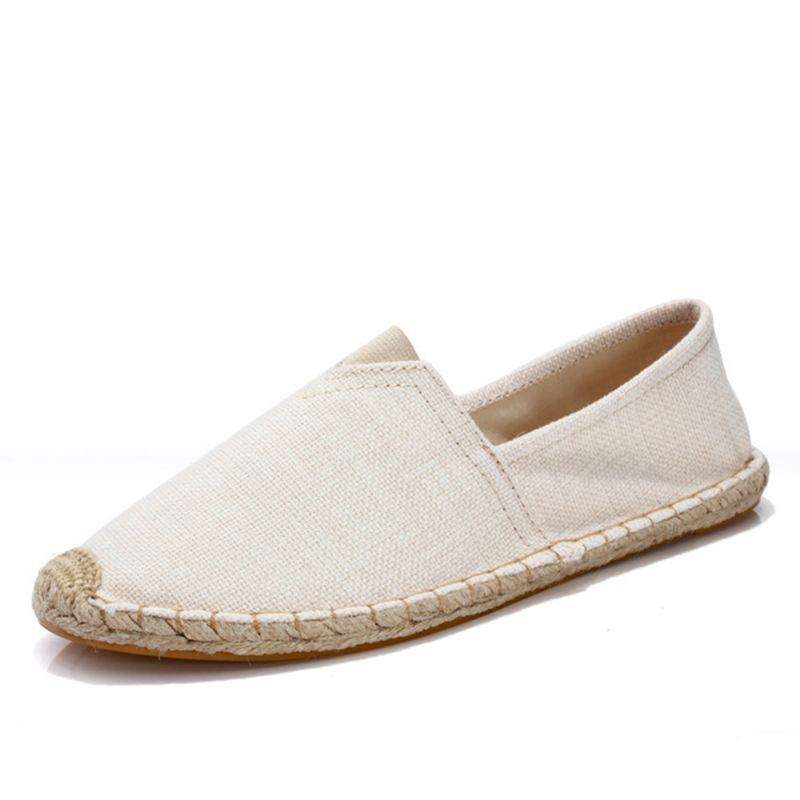 Kvinder Stor Størrelse Ensfarvet Slip-on Espadrilles Fisherman Flat Shoes