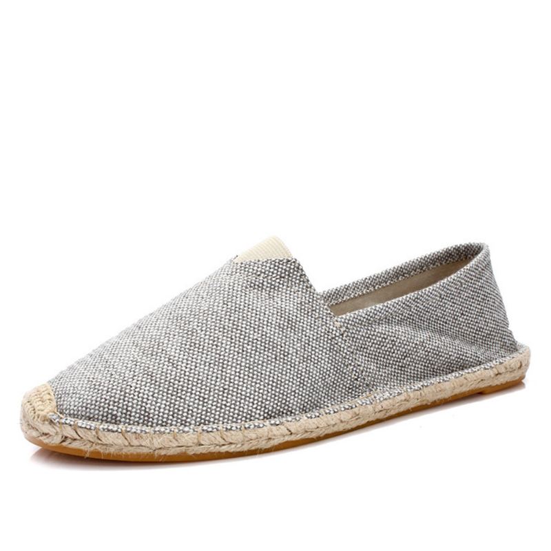 Kvinder Stor Størrelse Ensfarvet Slip-on Espadrilles Fisherman Flat Shoes