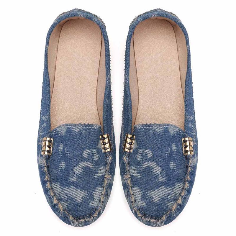 Kvinder Stricing Skridsikker Blød Sål Casual Slip On Loafers