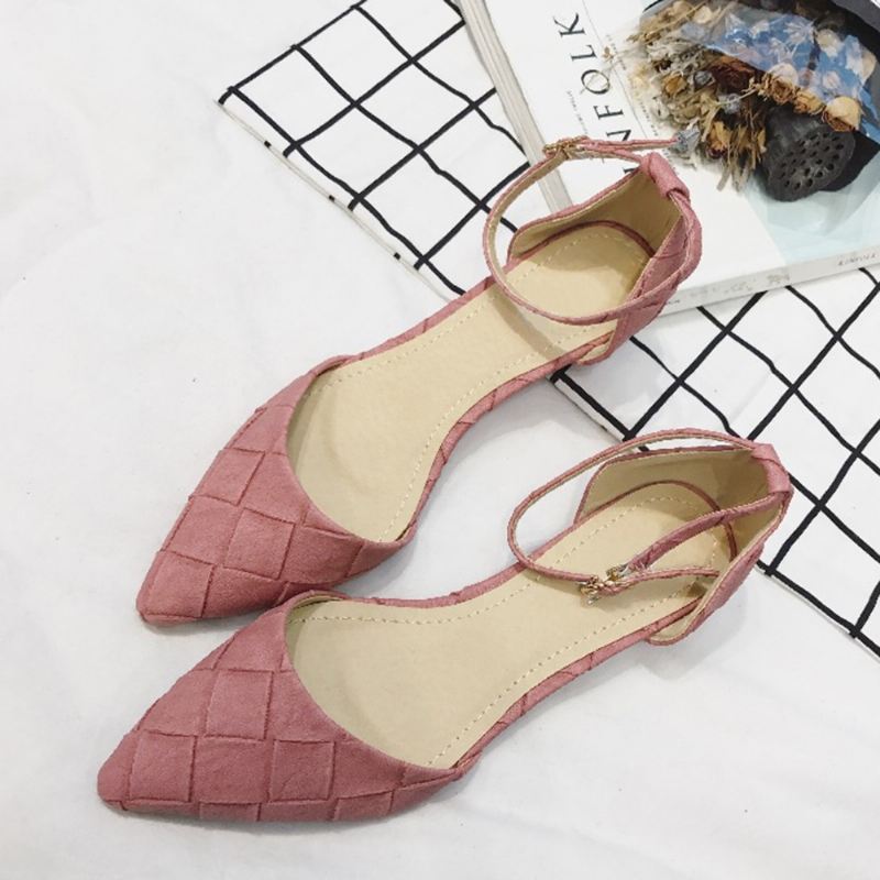 Kvinder Tåspids Chic Ankelspænde Strap D'orsay Flats