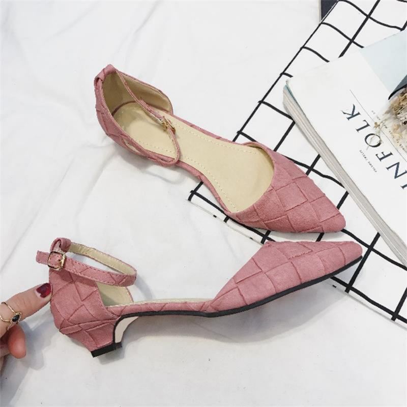 Kvinder Tåspids Chic Ankelspænde Strap D'orsay Flats