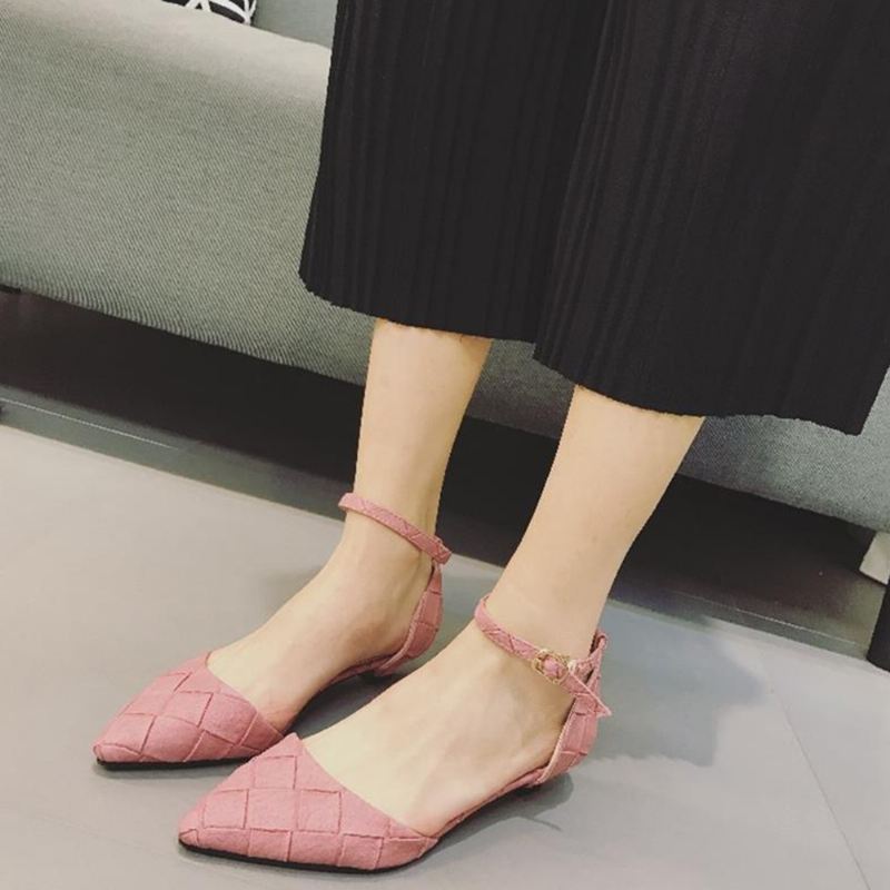 Kvinder Tåspids Chic Ankelspænde Strap D'orsay Flats