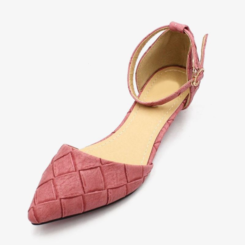 Kvinder Tåspids Chic Ankelspænde Strap D'orsay Flats