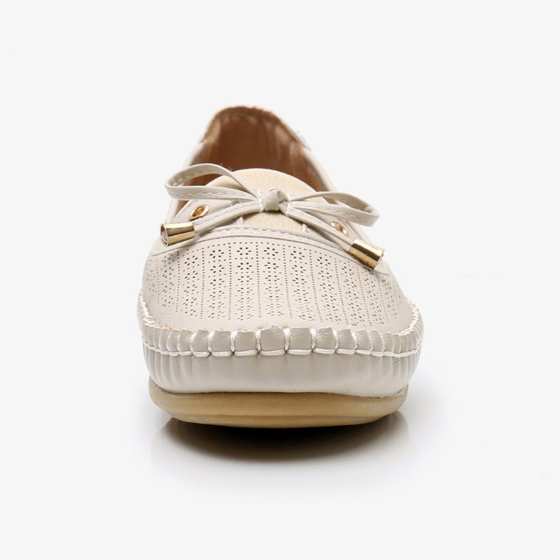 Kvinder Udhulet Bue Knude Blød Sål Slip On Casual Flats