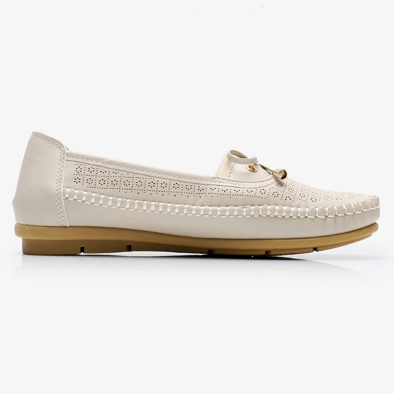 Kvinder Udhulet Bue Knude Blød Sål Slip On Casual Flats