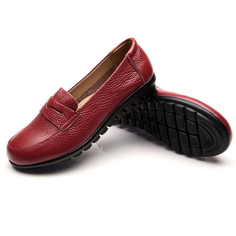 Nye Kvinder Blød Casual Komfortable Flats Loafers Slip-on Mode Runde Toe Flats Sko