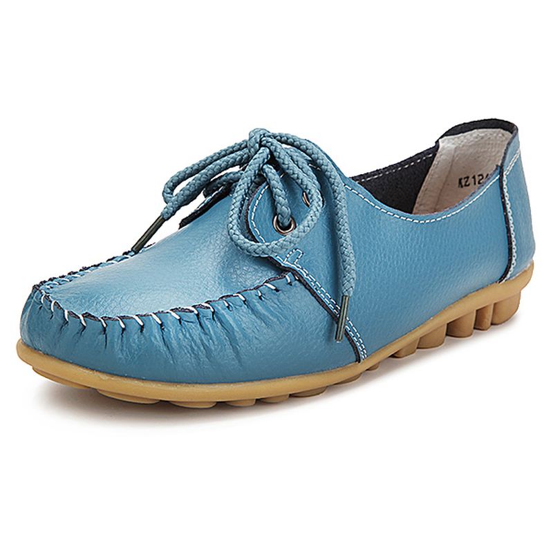 Nye Trendy Afslappet Flad Hæl Sko Sløjfe Knude Rund Tå Slip Candy Color Loafer Sko