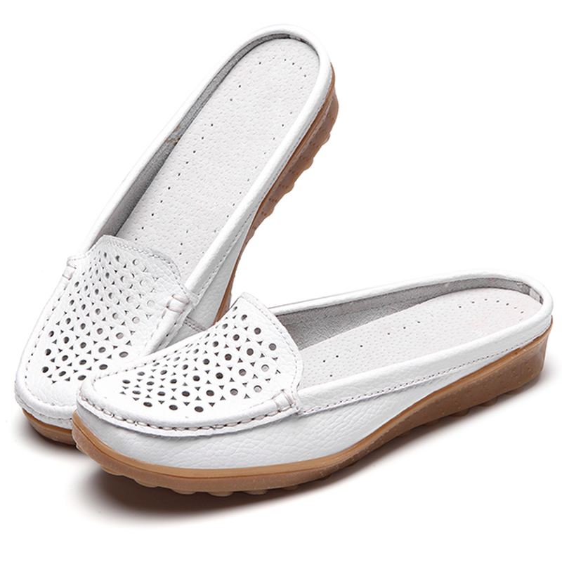 Soft Hollow Out Runde Toe Penny Loafers