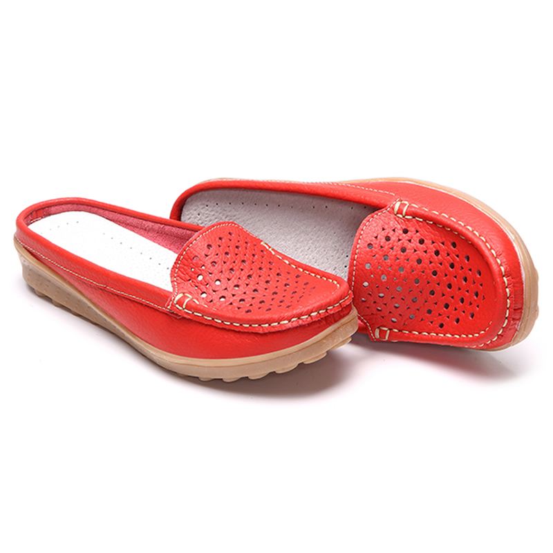 Soft Hollow Out Runde Toe Penny Loafers