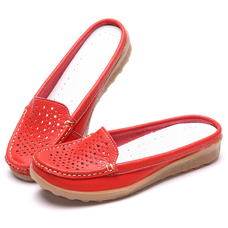 Soft Hollow Out Runde Toe Penny Loafers