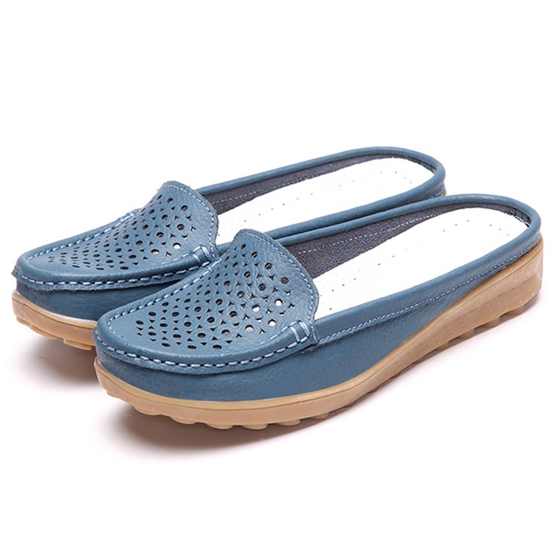 Soft Hollow Out Runde Toe Penny Loafers